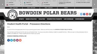 
                            10. Student Health Portal - Preseason Directions - Bowdoin