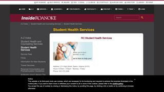 
                            6. Student Health Services - Roanoke College