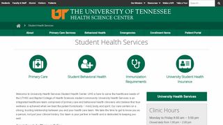 
                            5. Student Health Services | UTHSC