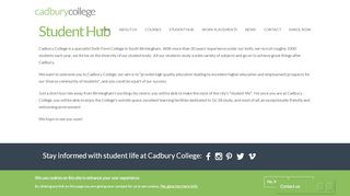 
                            3. Student Hub | Cadbury Sixth Form College