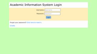 
                            4. Student Information System - Login