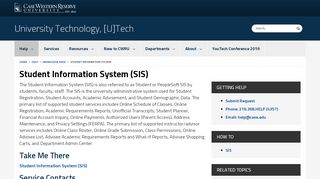 
                            7. Student Information System (SIS) - Case Western Reserve University