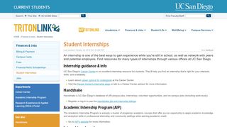 
                            9. Student Internships - TritonLink