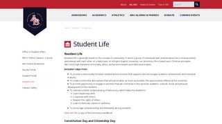 
                            3. Student Life - Arlington Baptist University