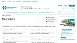 
                            1. Student loans - classic.ird.govt.nz