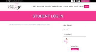 
                            6. Student Log In – Moves & Motions School of Dance