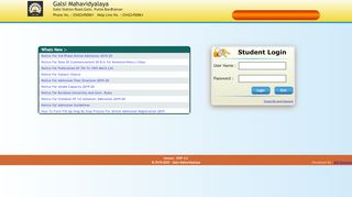 
                            1. Student Login - admissiongalsimahavidyalaya.in