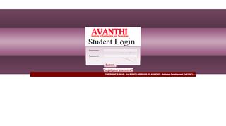 
                            9. Student Login - Avanthi