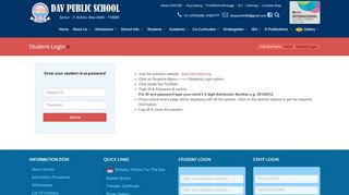 
                            5. Student Login - DAV Public School, Rohini Sec.7 | Powered By