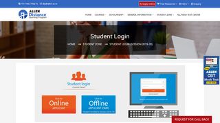 
                            4. Student login for ALLEN Distance Learning Division