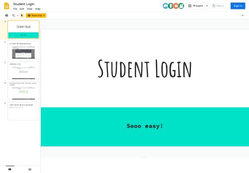 
                            6. Student Login - Google Slides