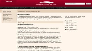 
                            2. Student Login Help - Trident Technical College