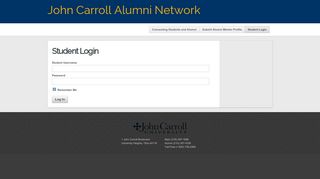 
                            4. Student Login | John Carroll Alumni Network