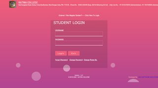 
                            2. Student Login - katwa college