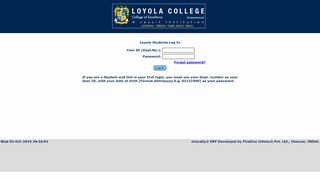 
                            3. Student Login - Loyola College