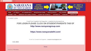
                            2. student login - narayana iit neet academy dwarka centre