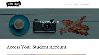 
                            9. Student Login — Photo Bacon-photography marketing
