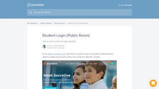 
                            6. Student Login (Public Room) | Socrative Support