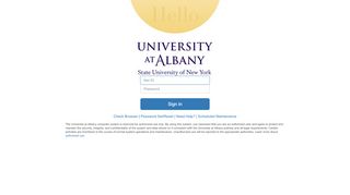 
                            6. Student Login - University at Albany - Single Sign On