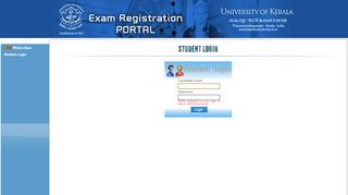 
                            2. Student Login - University of Kerala