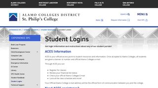 
                            2. Student Logins | Alamo Colleges