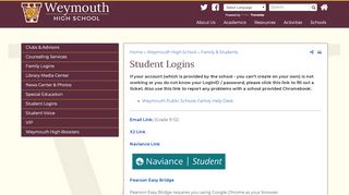 
                            3. Student Logins | Weymouth Public Schools