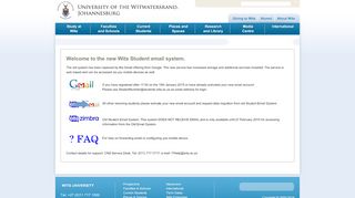 
                            2. Student mail - University of the Witwatersrand