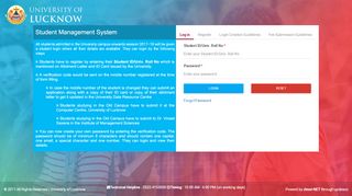 
                            1. Student Management System - Login - Lucknow University