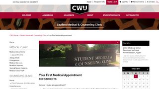 
                            1. Student Medical & Counseling Clinic - Central Washington University