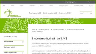 
                            7. Student monitoring - South Australian Certificate of Education