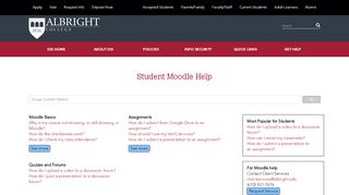 
                            4. Student Moodle Help | Albright College