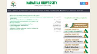 
                            3. Student Notice Board - Karatina University