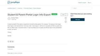 
                            6. Student & Parent Portal Login Info Export – JumpRope Support