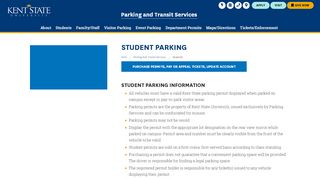 
                            2. Student Parking | Parking and Transit Services | Kent State University