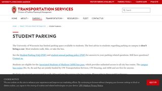 
                            4. Student Parking – Transportation Services – UW–Madison