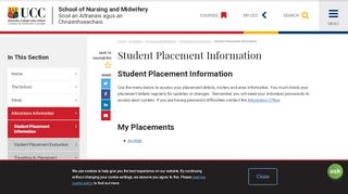 
                            1. Student Placement Information | University College Cork