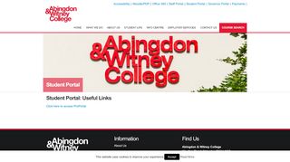 
                            1. Student Portal | Abingdon & Witney College