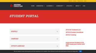
                            9. Student Portal - Arizona Christian University