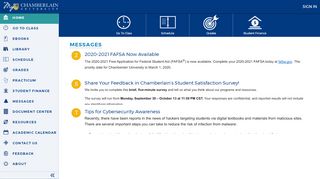 
                            8. Student Portal - Chamberlain University