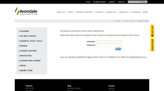 
                            4. Student Portal » Current Students » Avondale
