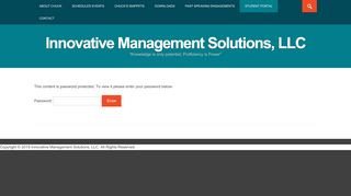 
                            9. Student Portal | Innovative Management Solutions, LLC