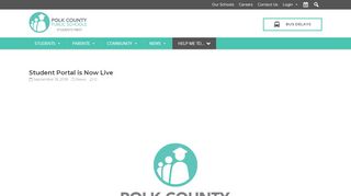 
                            3. Student Portal is Now Live | Polk County Public Schools