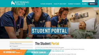 
                            6. Student Portal - Kettering College