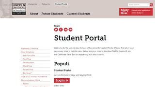 
                            8. Student Portal | Lincoln Law School of Sacramento