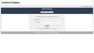 
                            7. Student Portal Login - CFNI Portals Maintenance - Christ For The ...