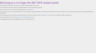 
                            1. Student Portal: Login - South Metropolitan TAFE