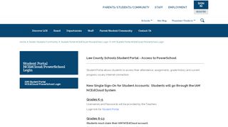 
                            5. Student Portal NCEdCloud/PowerSchool Login