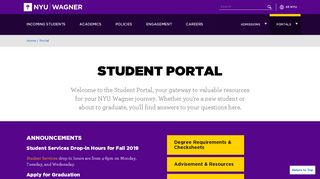 
                            5. Student Portal | NYU Wagner