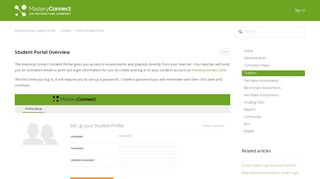 
                            7. Student Portal Overview – MasteryConnect Support Center