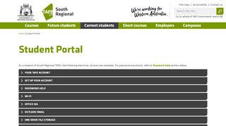 
                            6. Student Portal | South Regional TAFE